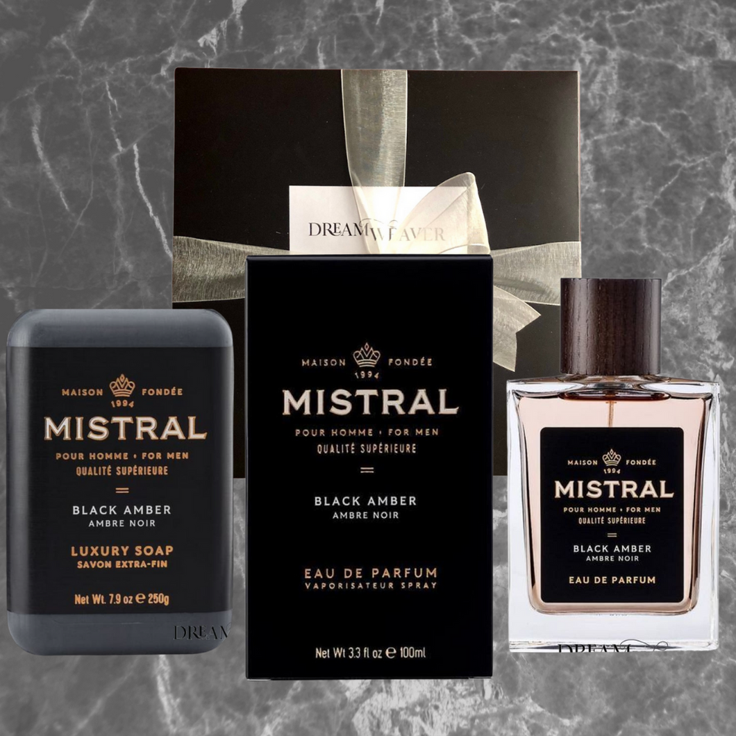 Black Amber Cologne/Soap Gift Set | Mistral