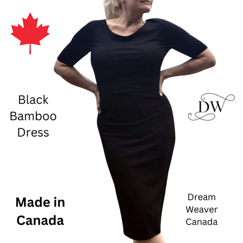 Black Bamboo T-shirt Dress