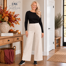 Load image into Gallery viewer, Black Cotton Parkhurst Crew Sweater with hemp pants
