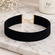 Load image into Gallery viewer, Black Crepe Suede Choker| Dream Weaver Canada

