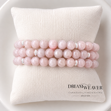 Load image into Gallery viewer, Blush Jade &amp; Sterling Silver Gemstone Bracelet | 8mm Single Strand
