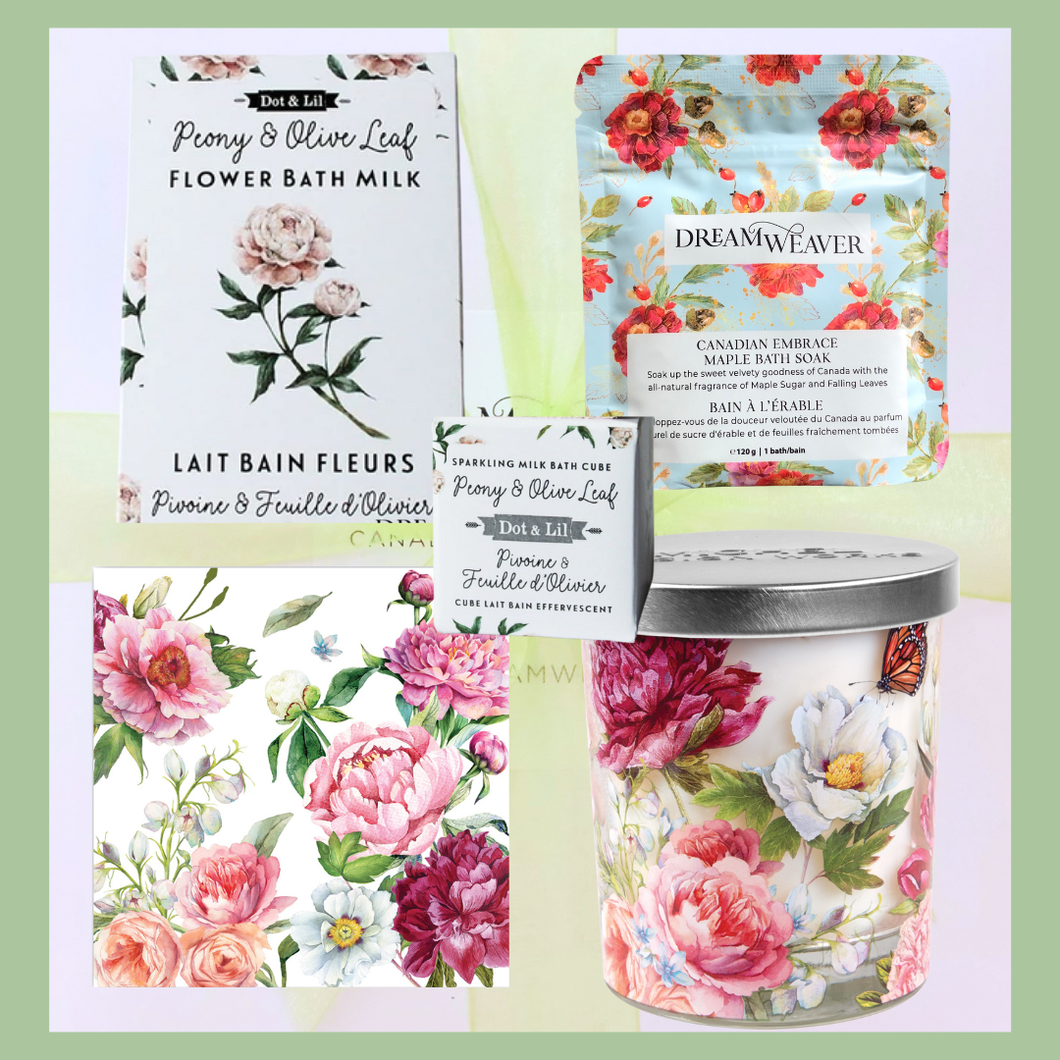 Blush Peony Bath Gift Box | Michel Design Works | Dream Weaver Canada