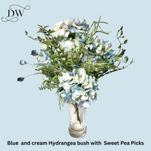 Load image into Gallery viewer, Hydrangea Bush | Blue and Cream
