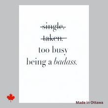 Load image into Gallery viewer, Too Busy Being A Badass Card | Buttercup Co.
