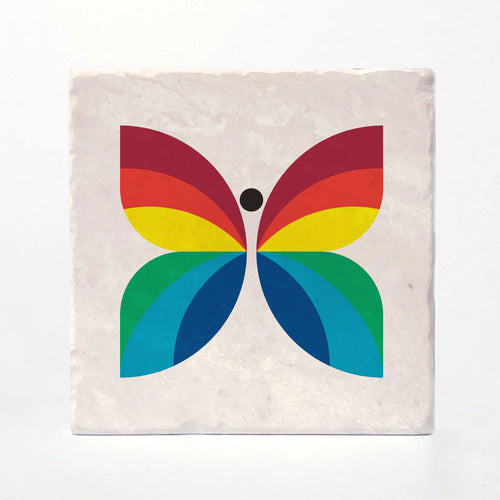 CBC Butterfly 1966-1974 Retro Marble Coasters