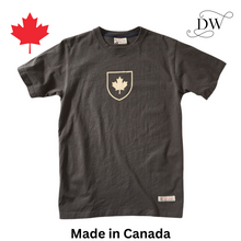 Charger l&#39;image dans la galerie, Canada Shield T-Shirt | Unisex | Slate Grey | Red Canoe
