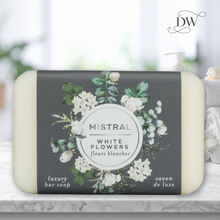 Load image into Gallery viewer, Classic White Flowers Bar Soap | 200g | Mistral | Dream Weaver Canada
