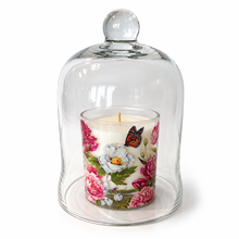 Load image into Gallery viewer, Clear Glass Cloche Display Dome – 8" Blush Peony
