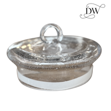 Charger l&#39;image dans la galerie, “Clear bubble glass drink dispenser with spigot and lid – ideal for mulled cider or festive punch from Dream Weaver Canada lid
