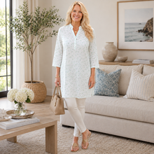 Charger l'image dans la galerie, Cornflower Cotton Tunic Coverup 
