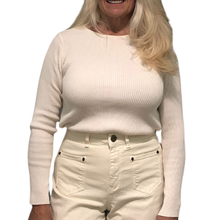 Load image into Gallery viewer, Crew Neck Cotton Sweater | Cream | Parkhurst | Dream Weaver Canada main
