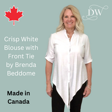 Charger l&#39;image dans la galerie, Crisp White Blouse | Front Tie | Brenda Beddome
