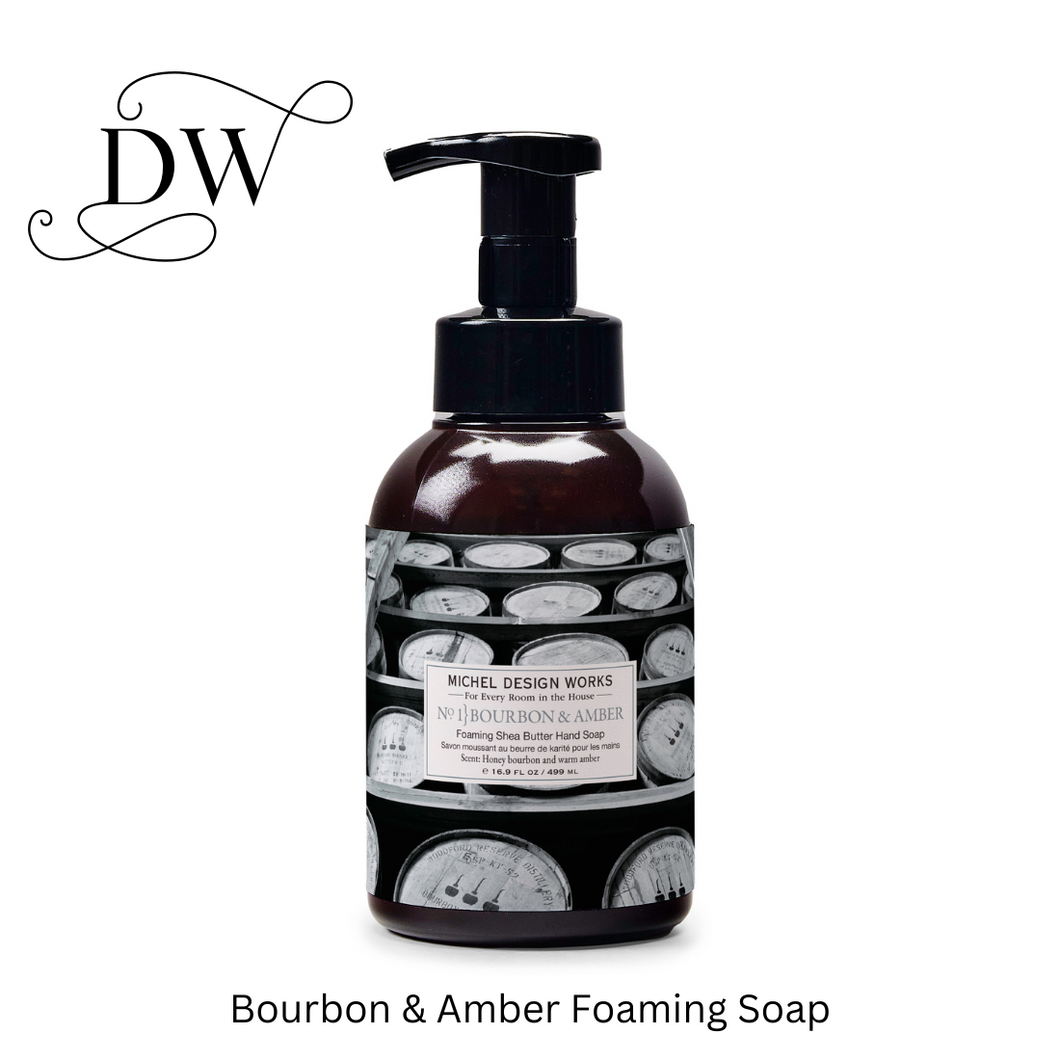 Bourbon & Amber Foaming Soap | Michel Design Works