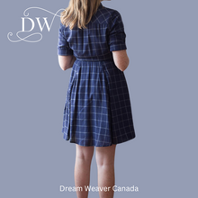 Charger l&#39;image dans la galerie, Oxford Navy Plaid Dress| Meemoza
