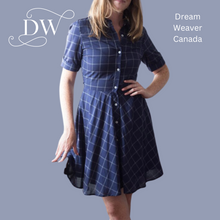 Charger l&#39;image dans la galerie, Oxford Navy Plaid Dress| Meemoza
