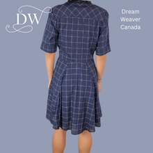 Charger l&#39;image dans la galerie, Oxford Navy Plaid Dress| Meemoza
