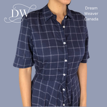 Charger l&#39;image dans la galerie, Oxford Navy Plaid Dress| Meemoza
