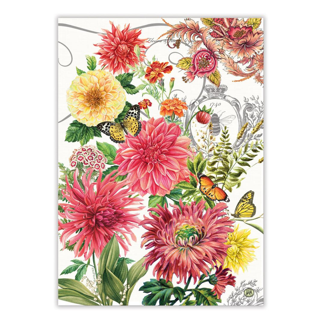 Dahlias Kitchen Towel | Michel Design Works