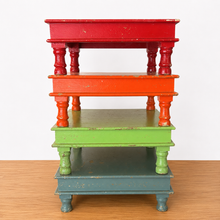 Load image into Gallery viewer, Distressed Wood Display Riser / Low Table –  | Dream Weaver  STACKED
