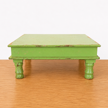 Load image into Gallery viewer, Distressed Wood Display Riser / Low Table – Green
