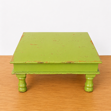 Load image into Gallery viewer, Distressed Wood Display Riser / Low Table – Green 1
