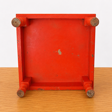 Charger l'image dans la galerie, Distressed Wood Display Riser / Low Table – Orange bottom
