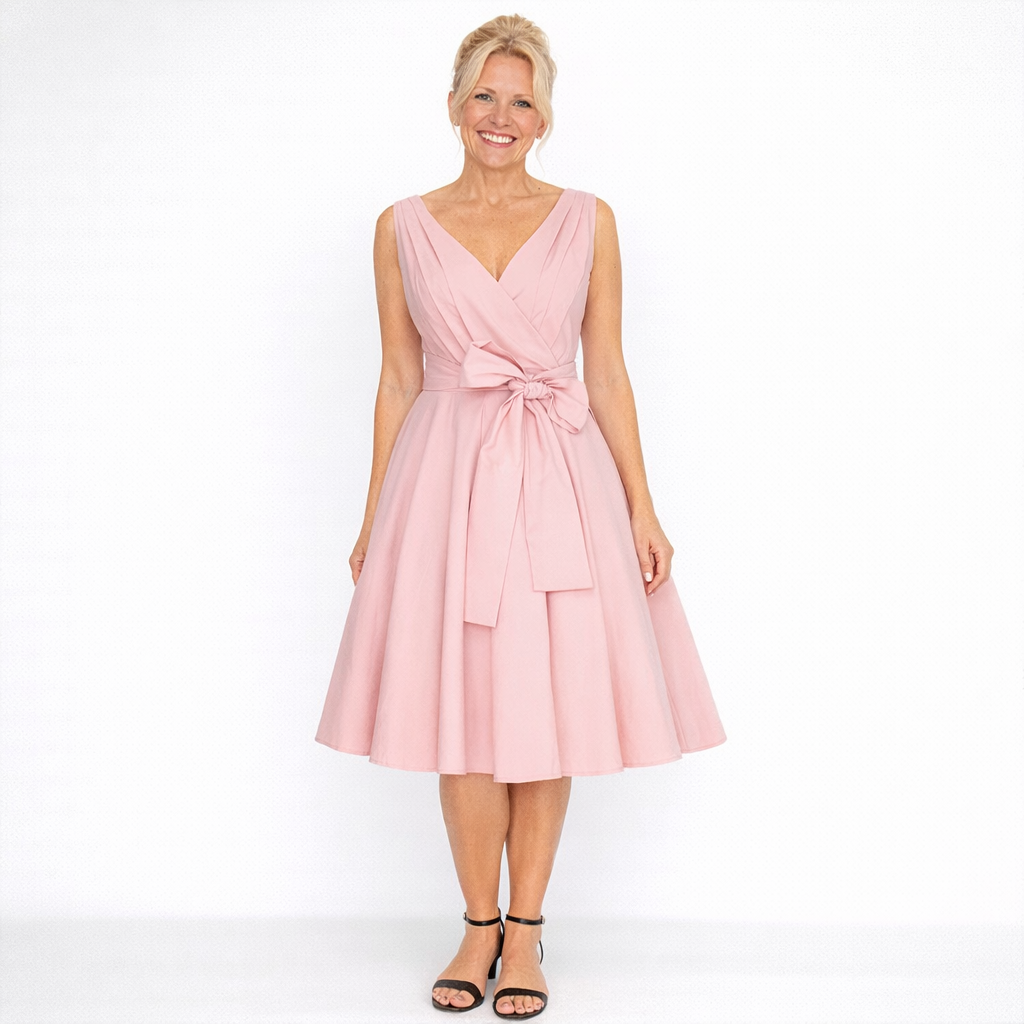 La Vie en Rose Retro Dress With Bow Dream Weaver Canada La Vie en Rose Retro Dress With Bow Dream Weaver Canada