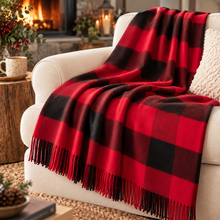 Load image into Gallery viewer, FRAAS Cashmink® Buffalo Plaid Throw Blanket | Made in Germany  lt
