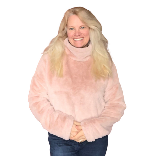 Faux Fur Top | Pink