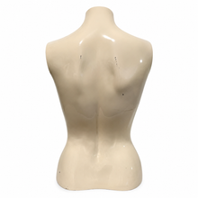 Charger l'image dans la galerie, A glossy beige mannequin torso with a realistic back view, photographed against a seamless white background.
