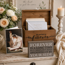 Charger l'image dans la galerie, Forever Is a Long Time Romantic Shadow Box Sign lifestyle
