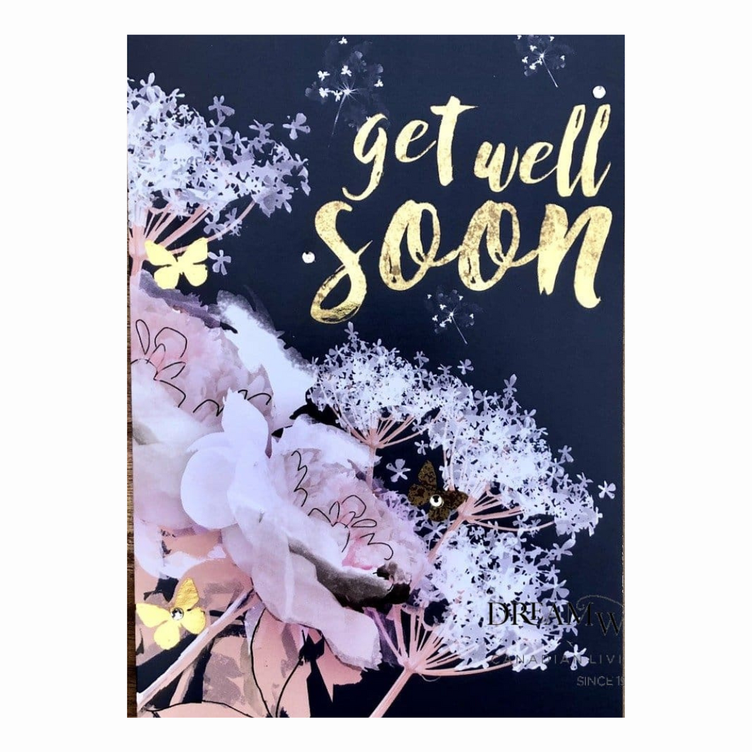 Get Well Soon Card | Navy Floral