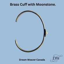 Load image into Gallery viewer, Brass Establish Bracelet with Moonstone | Bauxo
