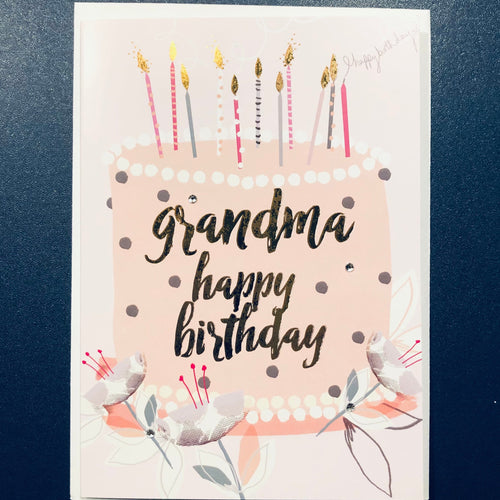 Grandma Happy Birthday | Cake | Card