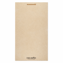 Load image into Gallery viewer, A tall, plain kraft-paper style pouch or sleeve in warm beige/tan, shown flat against a white background. A small cutout is near the top, and the brand name 'CEAR MOUNTAIN' appears at the bottom with smaller text underneath.
