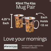 Charger l&#39;image dans la galerie, Gustav Klimt The Kiss | Set of 2 Mugs5
