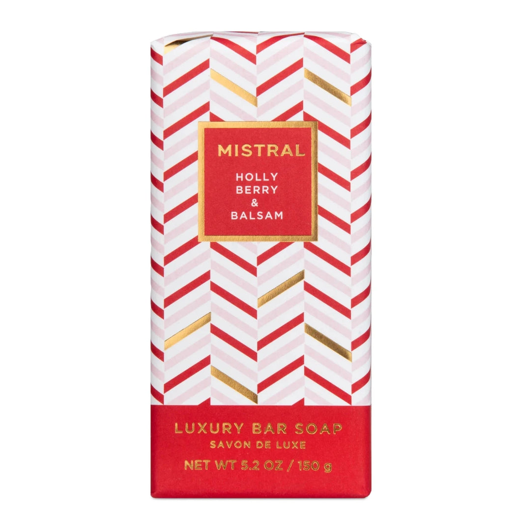 Holly Berry & Balsam Bar Soap 150 gm | Mistral