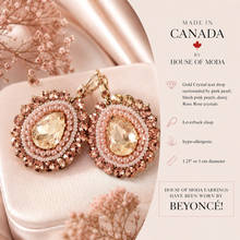 Load image into Gallery viewer, House of Moda Pink Jewel Tear Drop Earrings | Dream Weaver Canada
