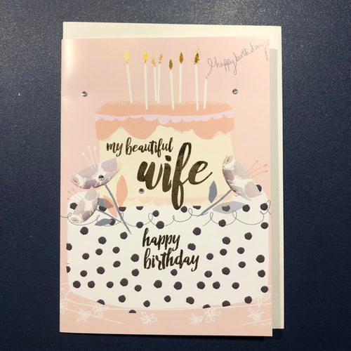 Wife Happy Birthday Cake | Card
