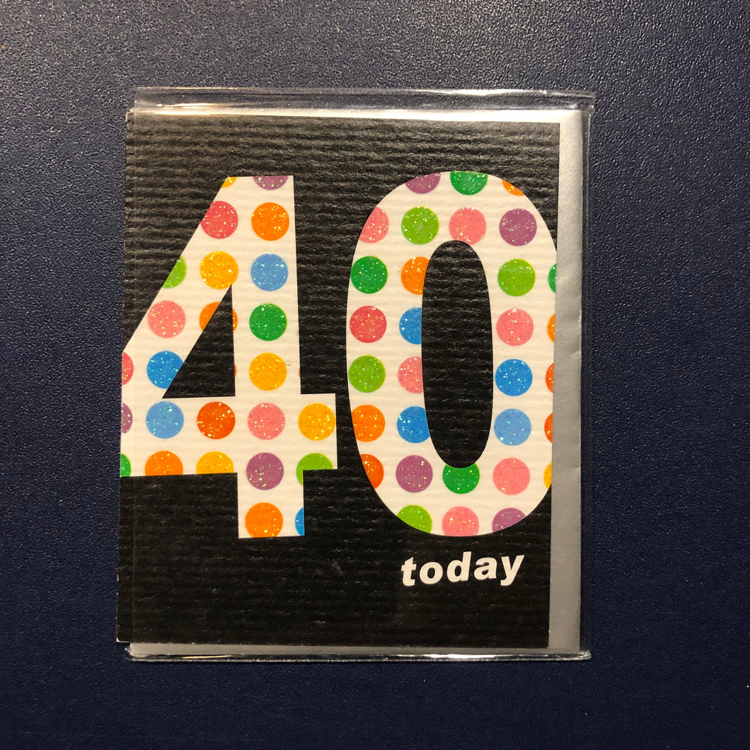 Mini carte d'anniversaire 40 ans