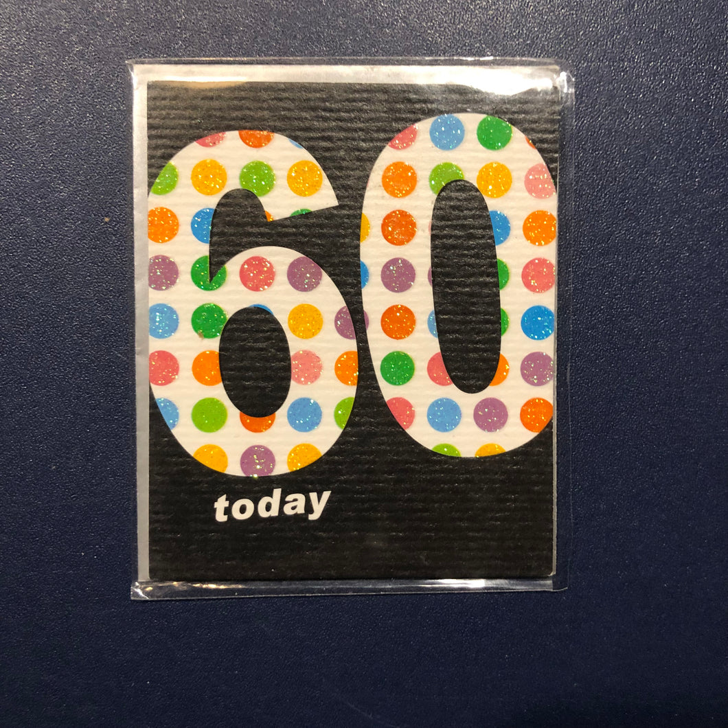 Mini carte d'anniversaire 60 ans