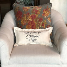 Charger l&#39;image dans la galerie, All I want for Christmas Suede Mini Lumbar Pillow
