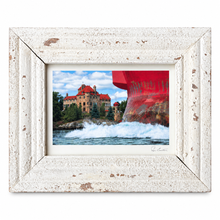 Load image into Gallery viewer, Ian Coristine Singer Castle &amp; Ship – 1000 Islands Postcard Framed
