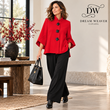 Charger l'image dans la galerie, Joseph Ribkoff Lipstick Red A-Line Statement Jacket – Style 193198 DW 2
