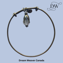 Charger l&#39;image dans la galerie, Antique Brass with Crystal Drop Bracelet | Dream Weaver Canada
