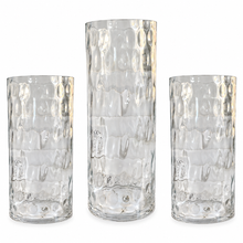 Load image into Gallery viewer, Large Clear Bubble Glass Cylinder Vase – 15.75" Tall | DW  set of 3
