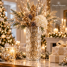 Load image into Gallery viewer, Large Clear Bubble Glass Cylinder Vase – 20" Tall | Statement Décor  DW
