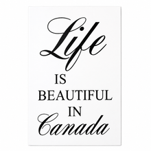 Charger l'image dans la galerie, Life is Beautiful in Canada Large White Wood Sign – 30" DW
