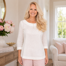 Load image into Gallery viewer, Linen Blouse | Cream3
