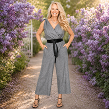 Load image into Gallery viewer, Linen Jumpsuit | Grey DW
